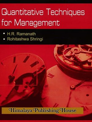 cover image of Quantitative Techniques for Management